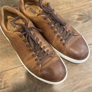 Born Men's Tan Leather Casual Sneakers